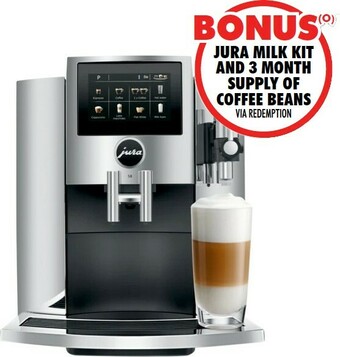 The Good Guys Jura S8 (Inta) Automatic Coffee Machine - Chrome offer