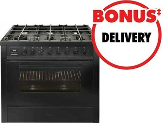 The Good Guys ILVE 90cm Dual Fuel Upright Cooker - Graphite offer