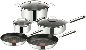 The Good Guys Tefal Jamie Oliver Mediterranean 5 Piece Set - Stainless Steel offer