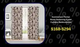 Spotlight Gummerson Florian Room Darkening Eyelet Curtains Multicoloured offer