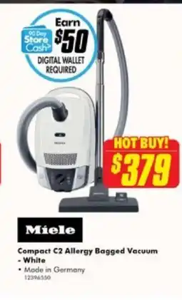 The Good Guys Compact C2 Allergy Bagged Vacuum -White offer