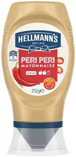 Hellmann’s Aioli or Peri Peri Mayo 252g