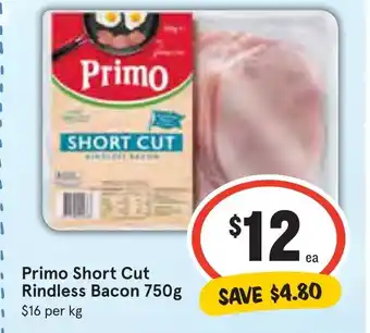 IGA Primo Short Cut Rindless Bacon offer