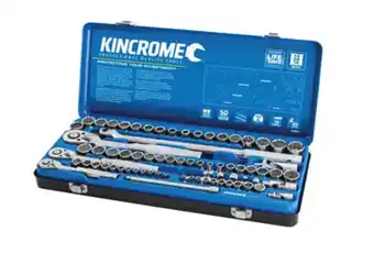 Auto One Kincrome 74 piece socket set 1/4", 3/8" & 1/2" drive offer