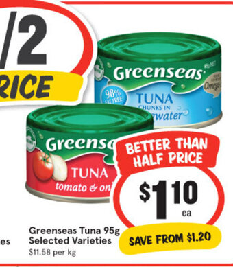 IGA Greenseas Tuna 95g offer