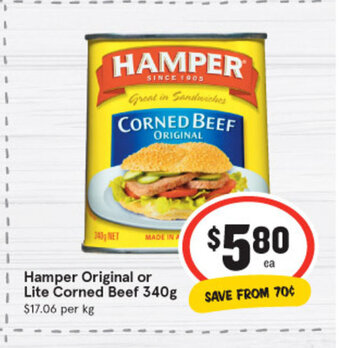IGA Hamper Original or Lite Corned Beef 340g offer