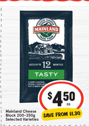 IGA Mainland Cheese Block 200-250g offer