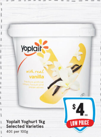 IGA Yoplait Yoghurt 1kg offer