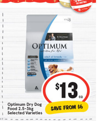 IGA Optimum Dry Dog Food 2.5-3kg offer
