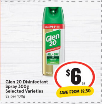 IGA Glen 20 Disinfectant Spray 300g offer