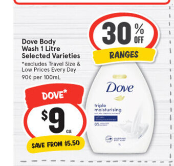 Dove Body Wash 1 Litre