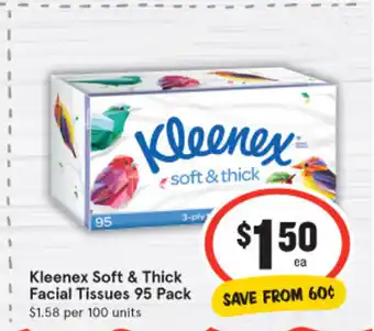 IGA Kleenex Soft & Thick Facial Tissues 95 Pack offer