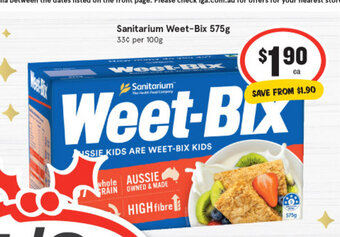 IGA Sanitarium Weet-Bix 575g offer