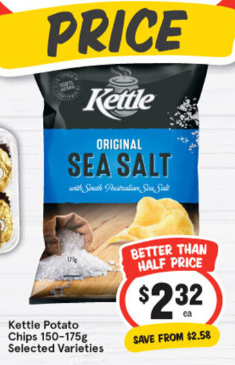 IGA Kettle Potato Chips 150-175g offer