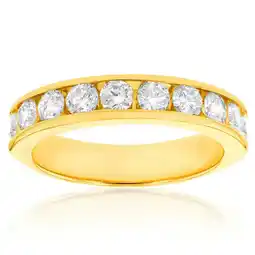 Shiels Luminesce Lab Grown Diamond 1 Carat Eternity Ring in 9ct Yellow Gold offer