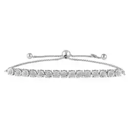 Shiels 1/10 Carat Diamond Slider Tennis Bracelet in Sterling Silver offer