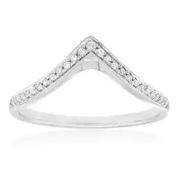 Shiels 9ct White Gold Diamond Ring with 27 Brilliant Cut Diamonds offer