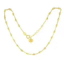 Shiels 9ct Yellow Gold Diamond Cut Fancy 27cm Anklet offer