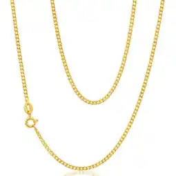 Shiels 9ct Yellow Gold 50 Gauge Curb Chain 50cm offer