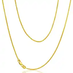 Shiels 9ct Yellow Gold Silver Filled Snake 45cm Chain offer