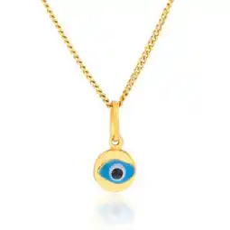 Shiels 9ct Yellow Gold Evil Eye Pendant offer