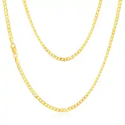 Shiels 9ct Yellow SOLID Gold Curb Chain 80 gauge in 55cm offer