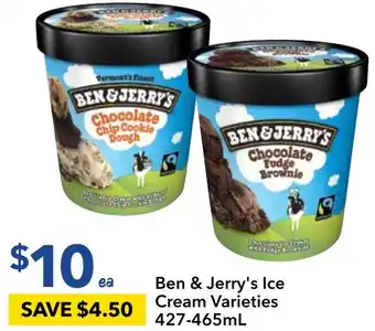 Ritchies Ben & Jerry's Ice Cream Varieties offer