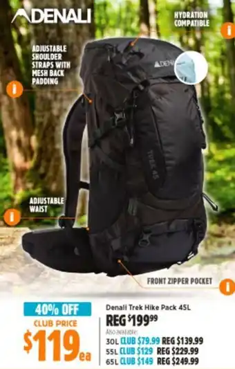 Anaconda Denali Trek Hike Pack offer