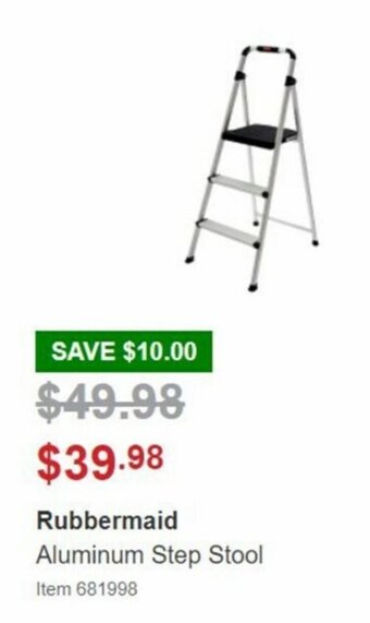 Rubbermaid Aluminum Step Stool