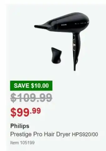 Philips Prestige Pro Hair Dryer HPS920/00