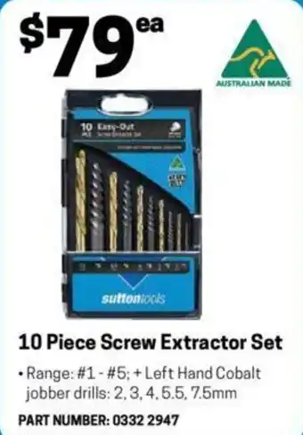 Blackwoods 10 Piece Screw Extractor Set offer