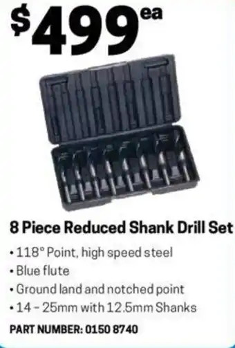 Blackwoods 8 Piece Reduced Shank Drill Set offer