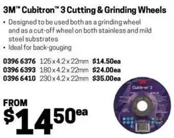 Blackwoods 3M Cubitron 3 Cutting & Grinding Wheels offer