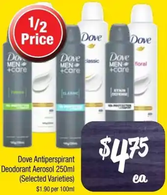 Farmer Jack's Dove Antiperspirant Deodorant Aerosol offer