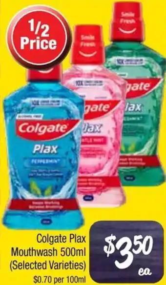 Farmer Jack's Colgate Plax Mouthwash offer