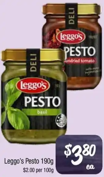 Farmer Jack's Leggo's Pesto offer