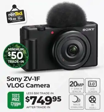 Teds Cameras Sony ZV-IF VLOG Camera offer