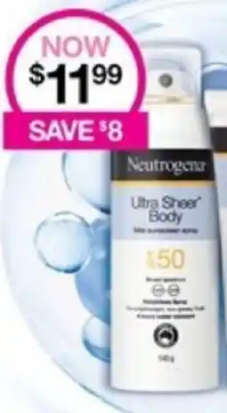 Priceline NEUTROGENA Skincare & Suncare ranges offer