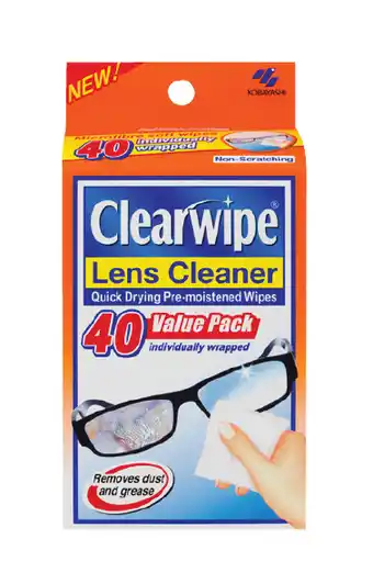 Discount Drug Stores Clearwipe lens cleaner 40 wipes value pack offer