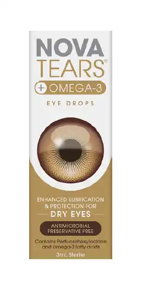 Nova tears +omega-3 eye drops 3ml