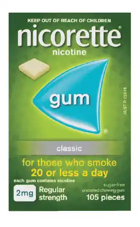 Discount Drug Stores Nicorette gum 2mg classic flavour 105 pieces offer