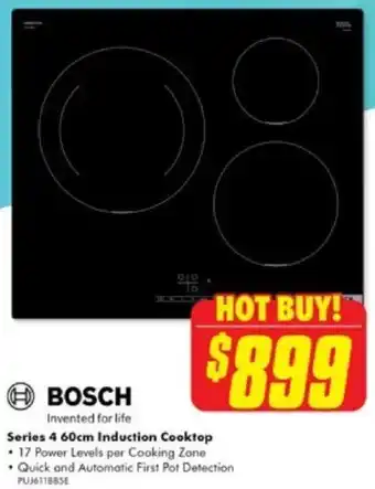 The Good Guys BOSCH Series 4 60cm Induction Cooktop offer