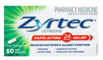 Discount Drug Stores Zyrtec hayfever & allergy relief 50 mini tablets offer