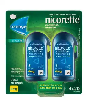 Nicorette cooldrops 4mg 80 lozenges