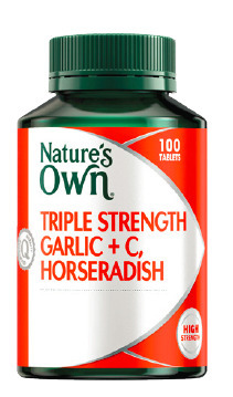 Discount Drug Stores Nature's own triple strength garlic + c, horseradish 100 tablets offer