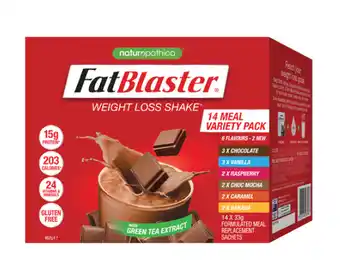 Discount Drug Stores Fatblaster weight loss shake variety pack 14 x 33g sachets offer