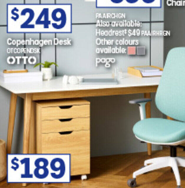 Officeworks copenhagen desk sales