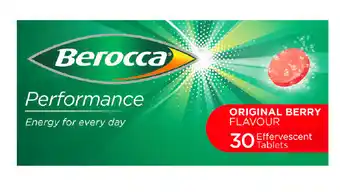 Discount Drug Stores Berocca performance original berry flavour 30 effervescent tablets offer