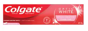 Discount Drug Stores Colgate optic white enamel white toothpaste 140g offer