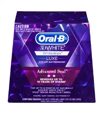 Discount Drug Stores Oral-b 3d white luxe whitestrips advanced seal 14 treatments pack offer